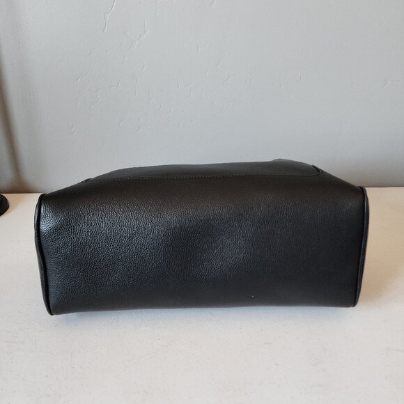 Tory Burch Black Leather Tote with Gold Chain - Picture 8 of 16